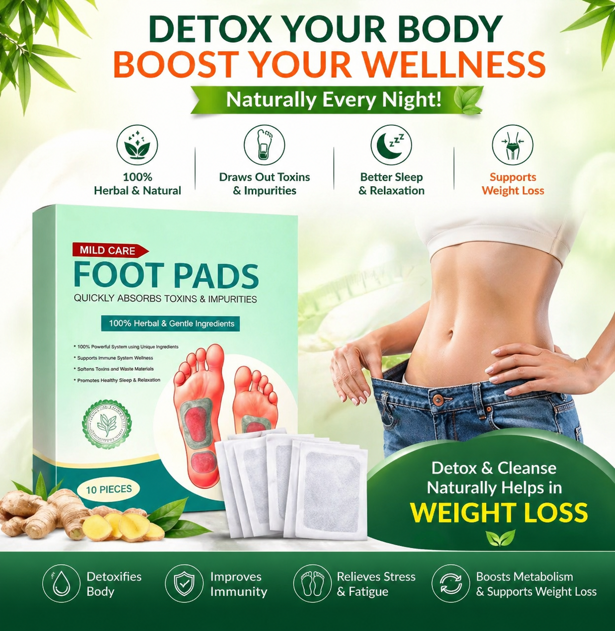 Premium Detox Foot Patches For Weight Loss & Overall Wellness